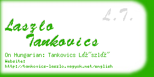 laszlo tankovics business card